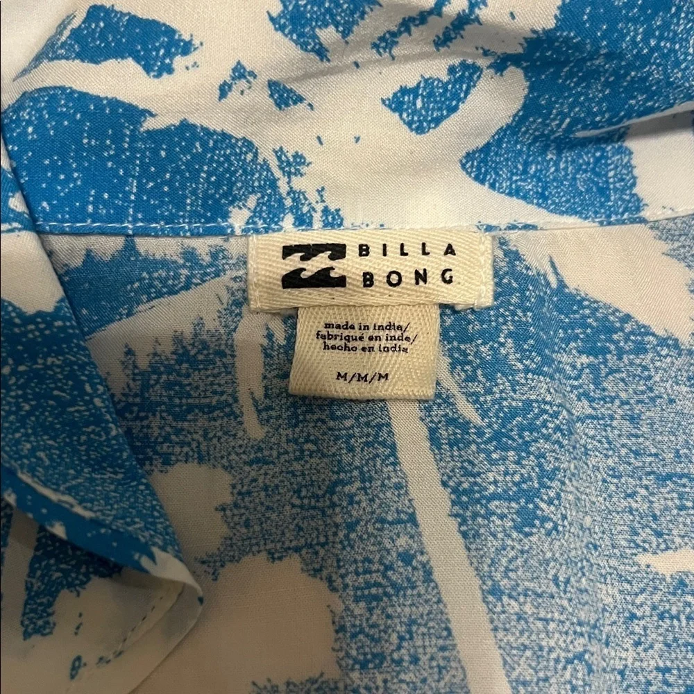 Billabong Crop Short Sleeve Top- Blue Hawaiian - Picture 5 of 5